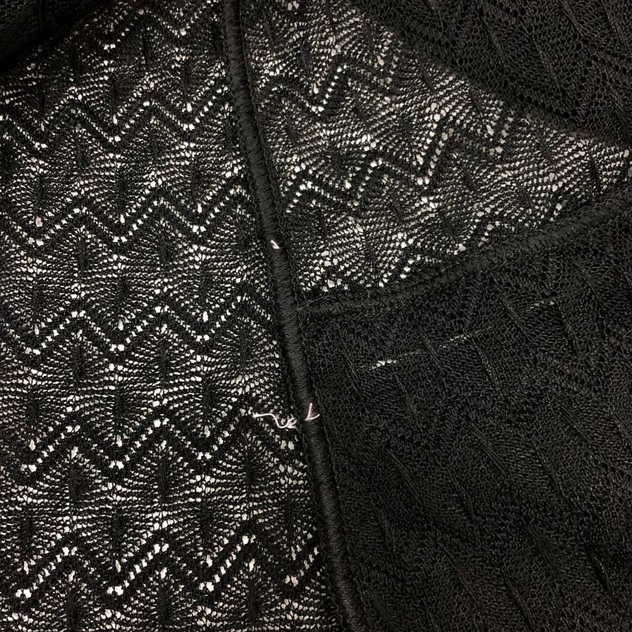 美品◆ミッソーニ ニットカーディガン レース ブラック レディース サイズ40 MISSONI 【AFB14】