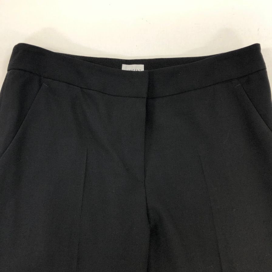 アルマーニ コレッツォーニ スラックス ウール レディース ブラック系 サイズ38 ARMANI COLLEZIONI 【AFB22】