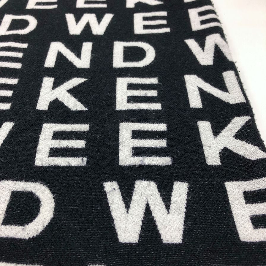 中古◆ウィークエンド マックスマーラ ロングスリーブニット クルーネック  全体ロゴ レディース ブラック サイズL Weekend Max Mara 【AFB28】
