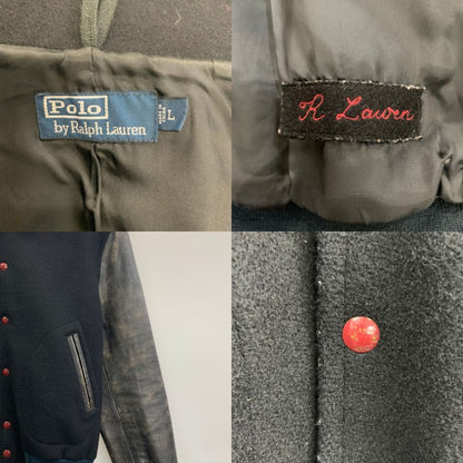 中古◆ラルフローレン スタジャン ブラック サイズL メンズ  RALPH LAUREN 【AFA24】