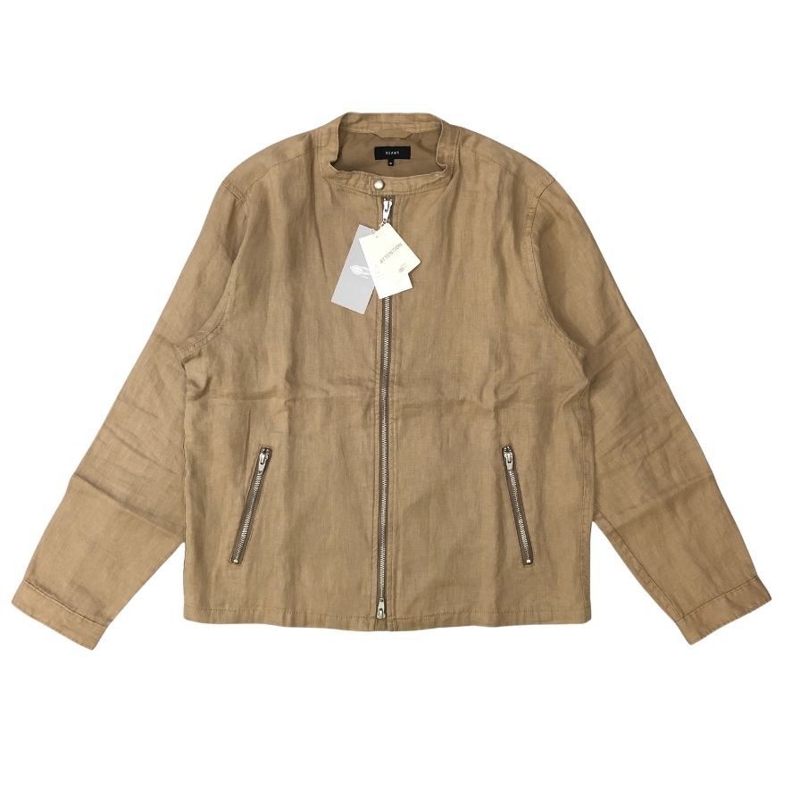 美品◆ビームス リネン シングルライダース ベージュ サイズ M BEAMS 【AFB20】