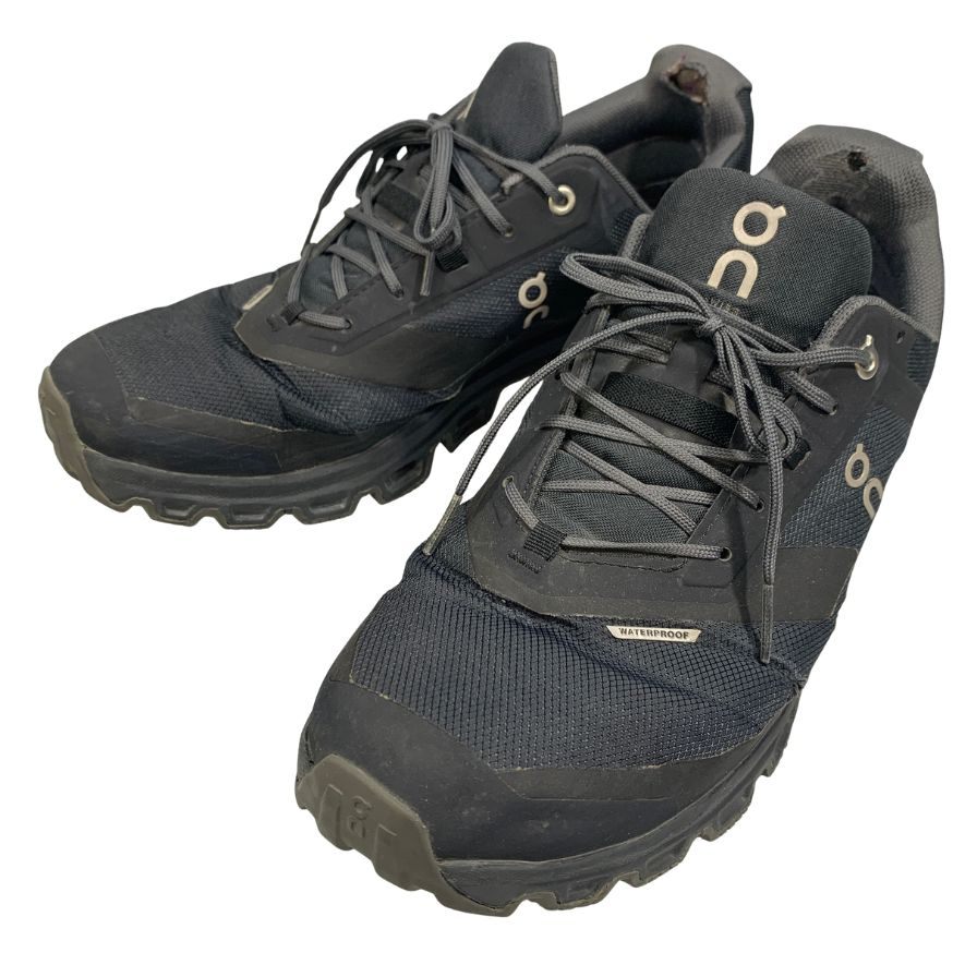 オン ランニング スニーカー ベンチャー ウォータープルーフ ブラック メンズ サイズUK8.5 on cloud venture Waterproof 約27.0cm【AFC42】
