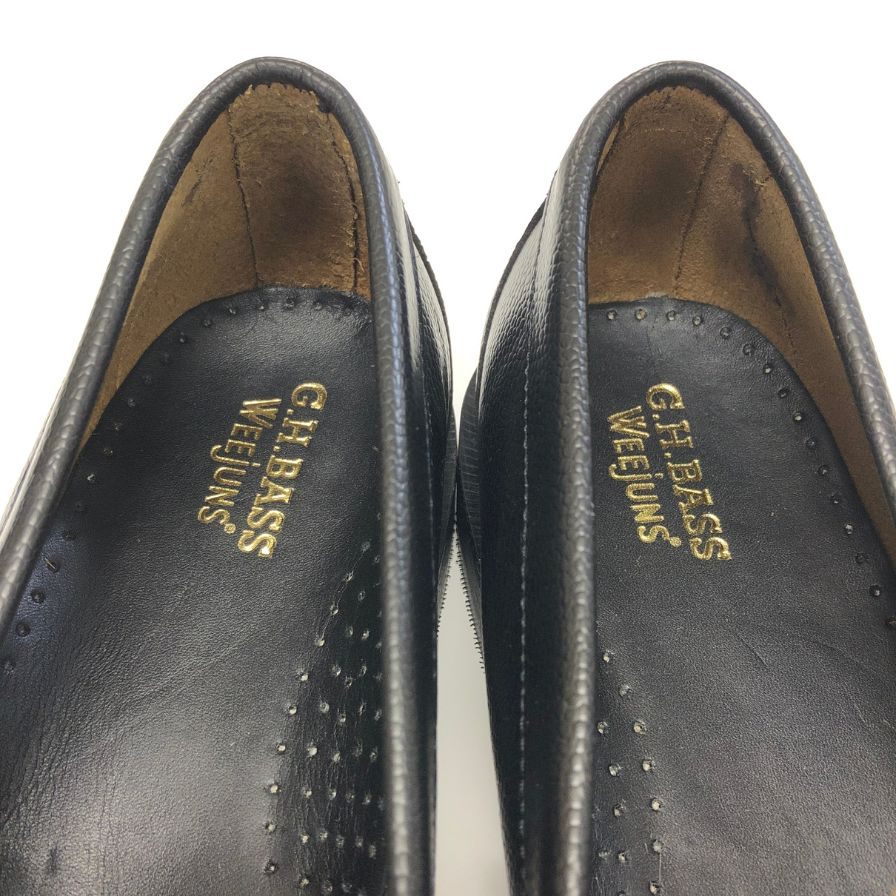 ジーエイチバス ローファー ウィージャンズ ラーソン シボレザー  サイズ9.5 メンズ ブラック G.H.Bass&Co. WEEJUNS LARSON 約27.5cm【AFD15-2】