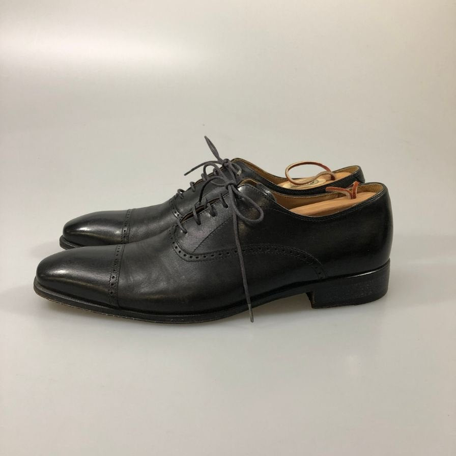 ティートロクラシック バイ アルマス レザーシューズ ストレートチップ イタリア製 メンズ サイズ41 ブラック TITLO CLASSIC by Almas 約26.0cm【AFC50】