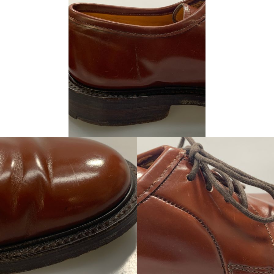 グレンソン プレーントゥ ポリッシュレザー 6229 ブラウン サイズUK5.5E GRENSON ビジネスシューズ 約24.0cm【LA】【中古】