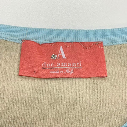 美品◆デュ アマンティ リボントップス ジャケット イタリア製 レディース サイズ2 ベージュ due amanti 【AFB29】