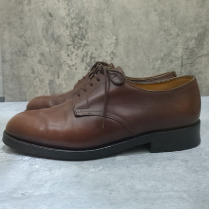 ジョンロブ 旧ロゴ プレーントゥ カーフ ブラウン メンズ サイズUK6E JOHN LOBB ビジネスシューズ 約25.0cm【LA】【中古】