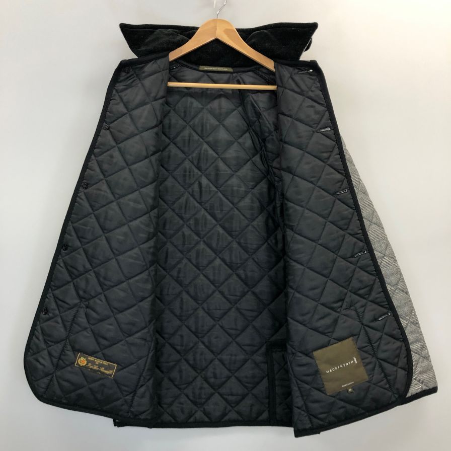 美品◆マッキントッシュ ロロピアーナ生地 キルティング ハーフコート 英国製 メンズ サイズ42 グレー MACKINTOSH Loro Piana 【AFA4】