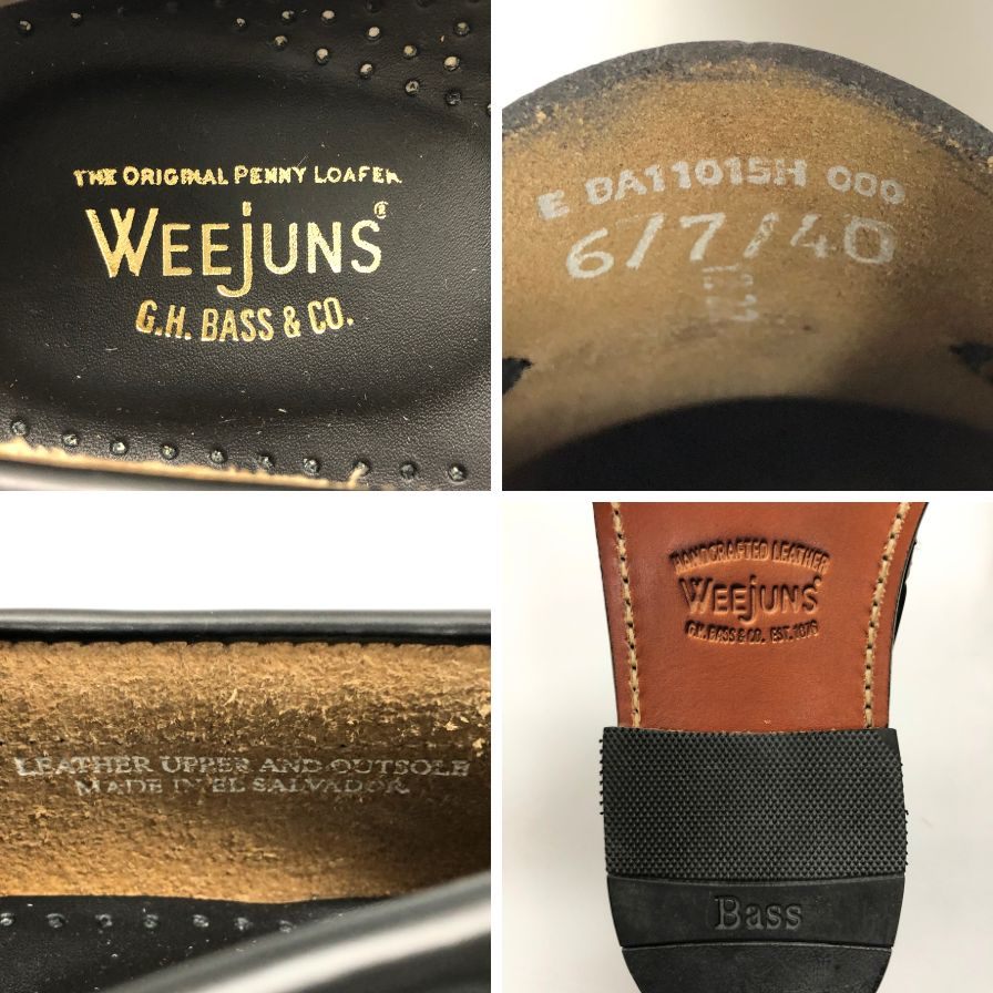 ジーエイチバス レザーシューズ タッセルローファー ブラック メンズ サイズ6 G.H.Bass&Co. ローファー 約24.5cm【LA】【中古】