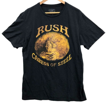 中古◆ラッシュ Tシャツ Caress Of Steel オフィシャル サイズL ブラック メンズ RUSH 【AFB9】