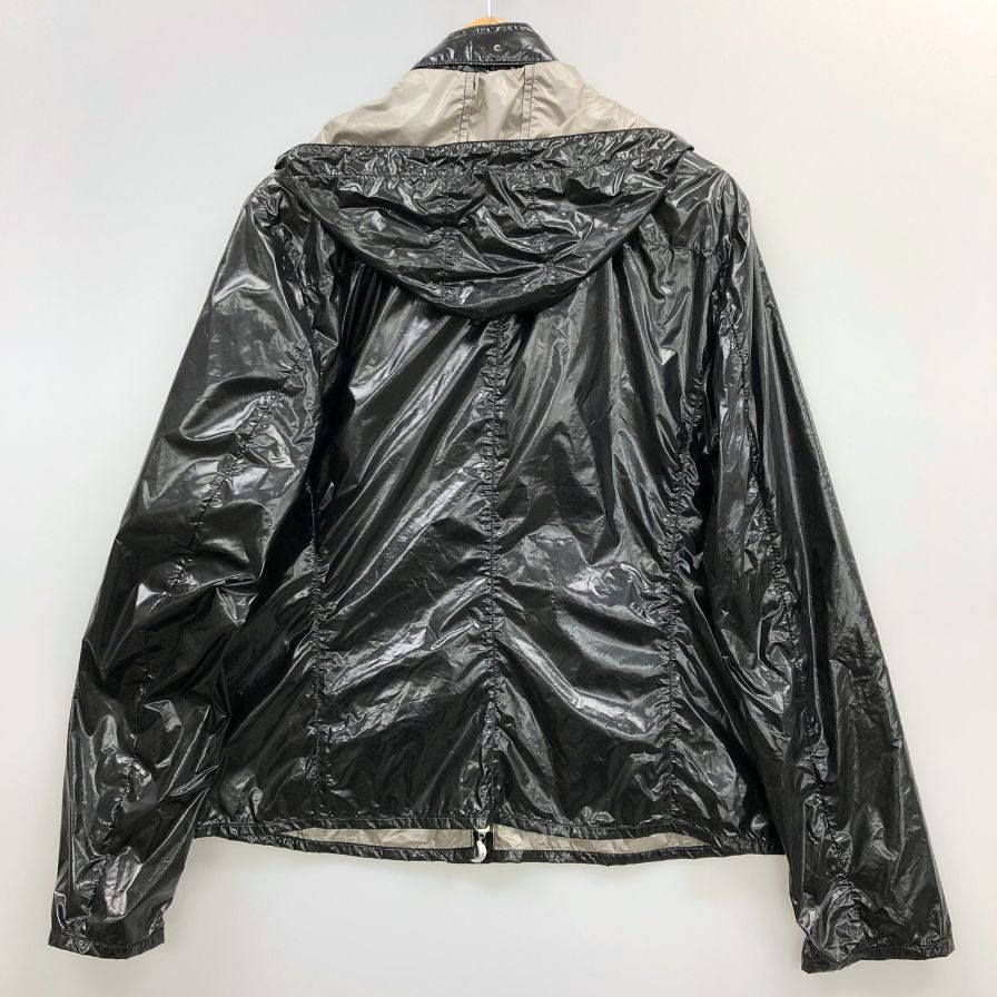 中古◆モンクレール ナイロンフーディージャケット MATERIAL STOFF ハンガリー製 レディース サイズ5 ブラック MONCLER 【AFB17】