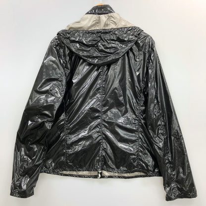 中古◆モンクレール ナイロンフーディージャケット MATERIAL STOFF ハンガリー製 レディース サイズ5 ブラック MONCLER 【AFB17】