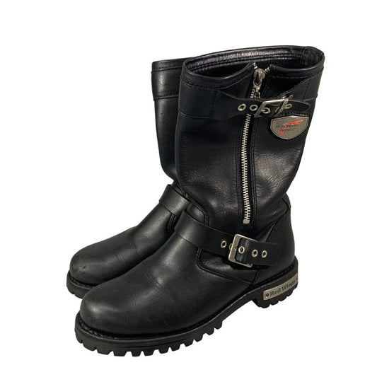 レッドウィング モーターサイクルブーツ スタイル1669 廃盤品 ブラック サイズ7.5 メンズ RED WING 約25.5cm【YB1】
