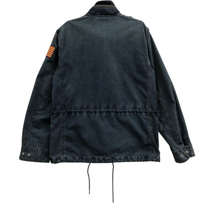 美品◆ポロ ラルフローレン 国内正規 フィールドジャケット M65 ヴィンテージ加工 ワッペン付 メンズ サイズL ネイビー Polo Ralph Lauren 【AFF19】