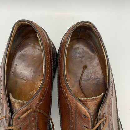 フローシャイム レザーシューズ ウイングチップ グレインレザー ブラウン メンズ サイズUS9.5D FLORSHEIM 約27.5cm【YB6】