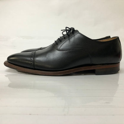 スコッチグレイン パンチドキャップトゥ 内羽根 レザーシューズ  ブラック ラスト746 サイズ25ハーフ SCOTCH GRAIN 約25.5cm【AFD12】