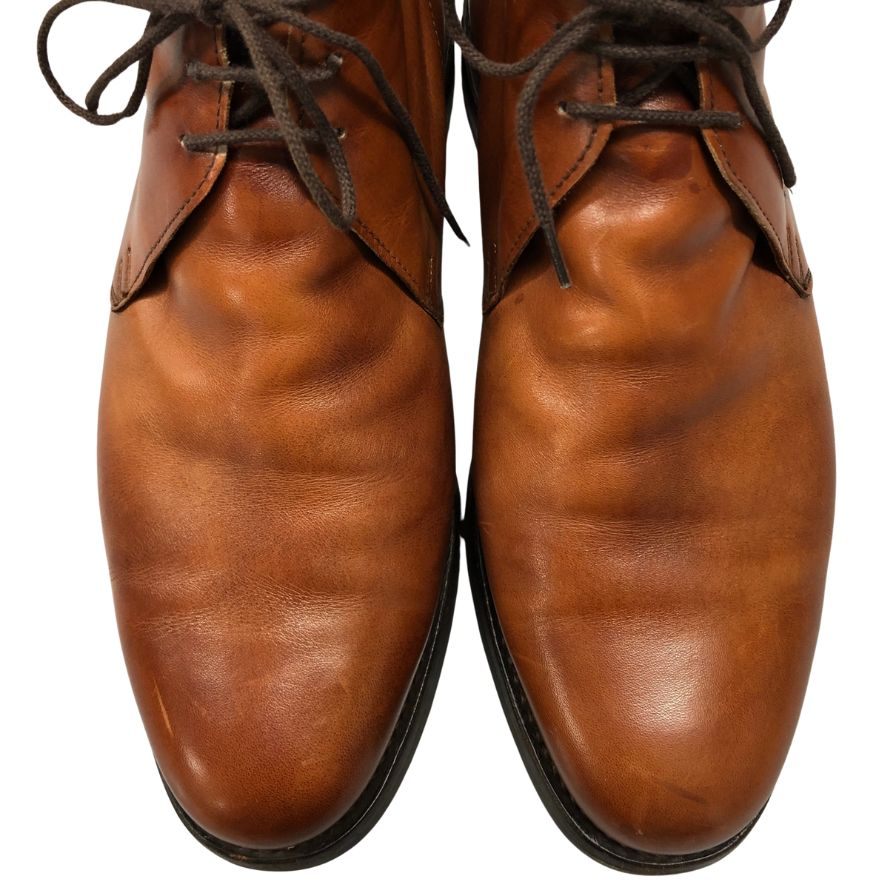507.CROCKETT&JONES Wネーム 別注品 チャッカブーツ6.5E 極上☆クロケット&ジョーンズ 6.5E【☆バーニーズNY別注