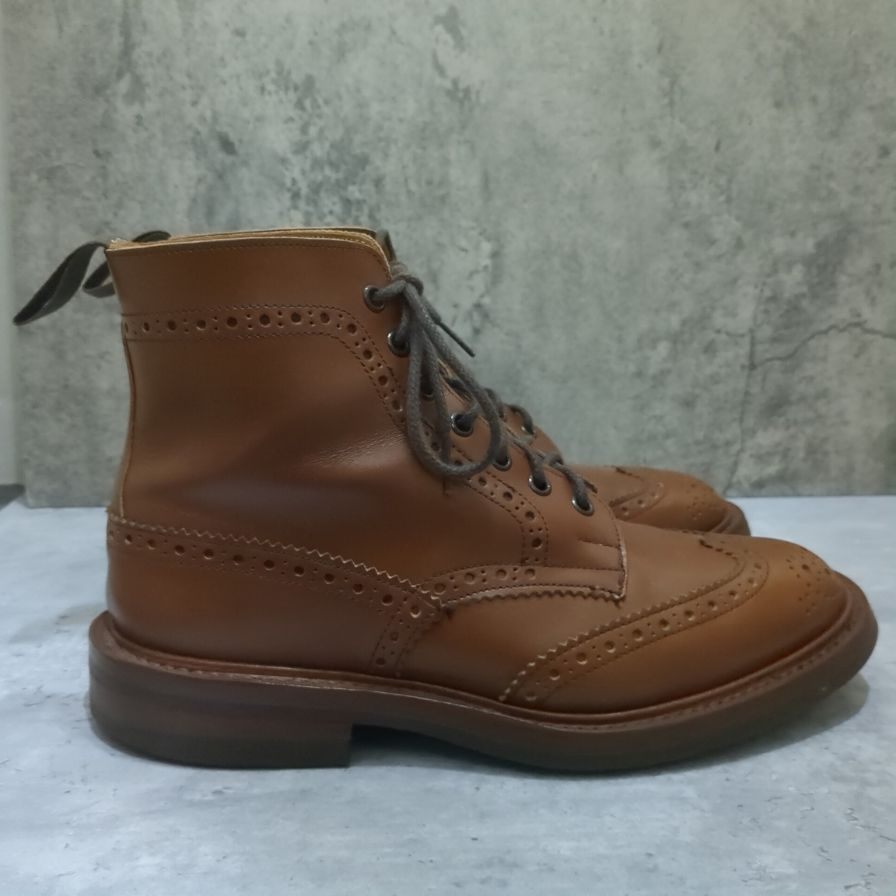 トリッカーズ M2508 カントリーブーツ カーフ メンズ サイズUK7.5 ブラウン Tricker's ブーツ 約26.0cm【LA】【中古】
