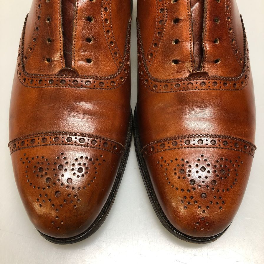 ロイドフットウェア セミブローグ カーフ 14284 ブラウン サイズUK7.5E 202ラスト Lloyd Footwear 約26.0cm【AFC41-2】