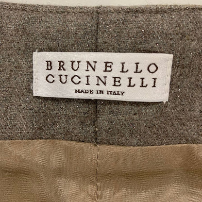 ブルネロクチネリ スカート ウール混 サイズ4 グレー系 レディース BRUNELLO CUCINELLI【AFB2】