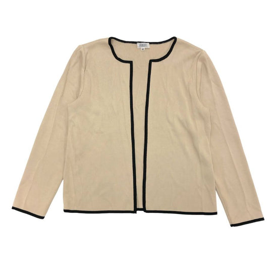 美品◆フォクシー ブティック カーディガン アンサンブル ボタンレス 羽織り 13290 ベージュ レディース サイズ40 FOXEY BOUTIQUE 【AFB4】