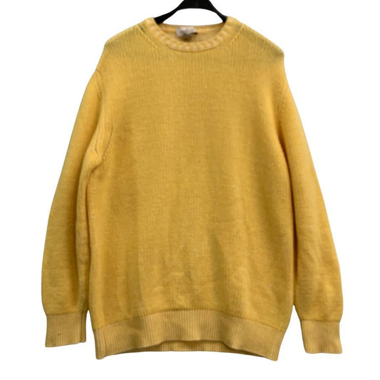 美品◆エルメネジルドゼニア ニット セーター カシミヤ イエロー サイズM/50 Ermenegildo Zegna 【AFB3】