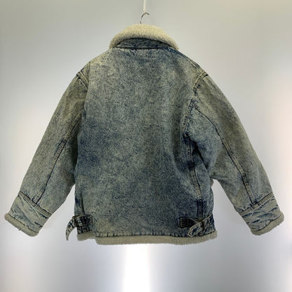中古◆ボブスン ボア B-3 デニムジャケット ケミカルウォシュ ブルー系 メンズ サイズM BOBSON 【AFG1】