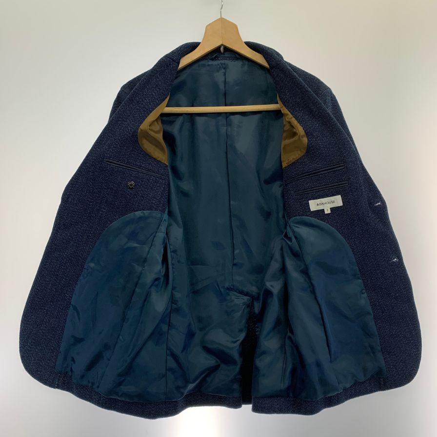 中古◆アバハウス テーラードジャケット セットアップ メンズ インデイゴ ネイビー  サイズ3 ABAHOUSE 【AFA17】
