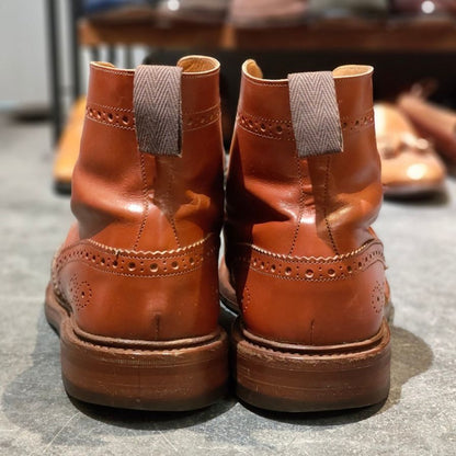 トリッカーズ ポールスミス別注 カントリーブーツ ウイングチップ マロン サイズUK9 メンズ Tricker’s ブーツ 約27.5cm【LA】【中古】