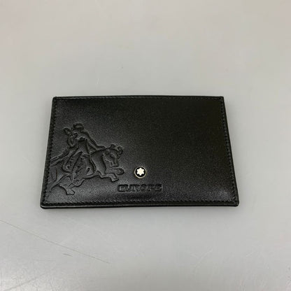 モンブラン カードケース 刺繍 デザイン レザー ブラック系 MONTBLANC【AFI4】