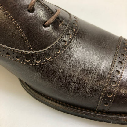 バーニーズ ニューヨーク レザーシューズ カーフ レザー ウィングチップ 内羽根 ブラウン メンズ サイズ7 BARNEYS NEWYORK MADISON ビジネスシューズ 約25.0cm【LA】【中古】