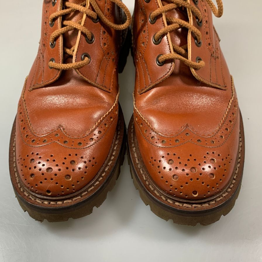 トリッカーズ M2508 カントリーブーツ カーフ メンズ サイズUK7.5 ブラウン Tricker's 約26.0cm【AFC33】