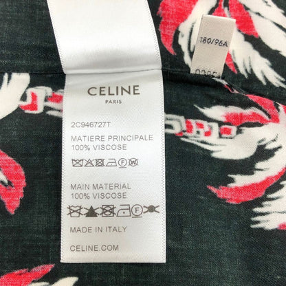 美品◆セリーヌ 23SS 開襟シャツ 半袖 総柄 メンズ サイズ41 2C946727T CELINE 【AFB27】