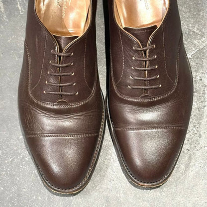 ロイドフットウェア レザーシューズ ストレートチップ  ダークブラウン  サイズUK6 Lloyd Footwear  約24.5cm【LA】【中古】