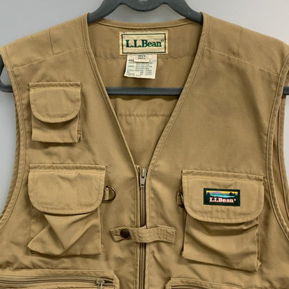 中古◆エルエルビーン フィッシングベスト コットン ベージュ サイズS L.L.Bean 【AFB35】