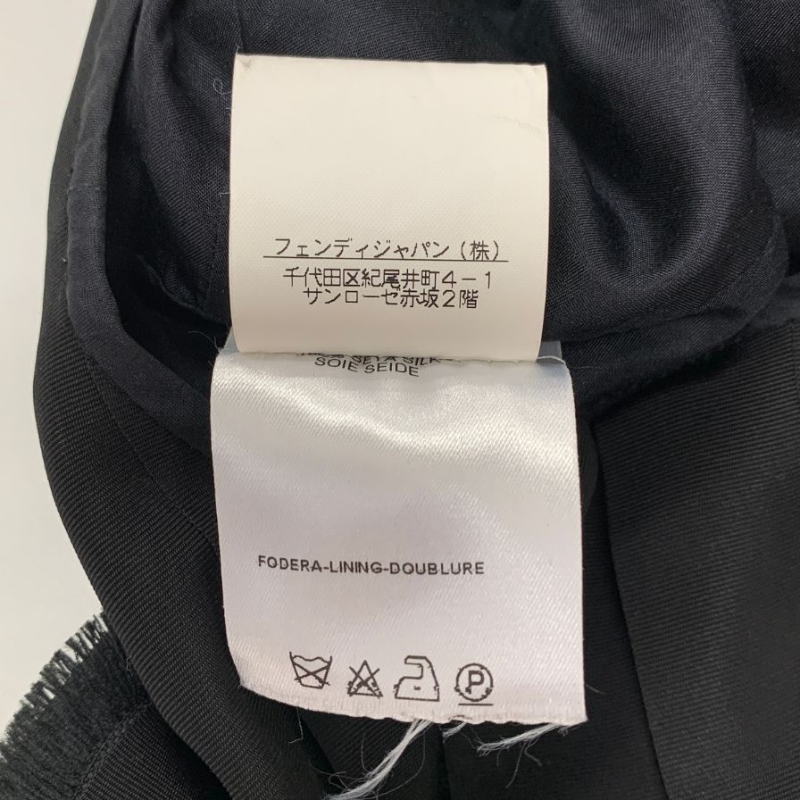 美品◆フェンディ ドレープ ドレス フォーマル シルク100% レディース サイズ40 ブラック FENDI 【AFB27】