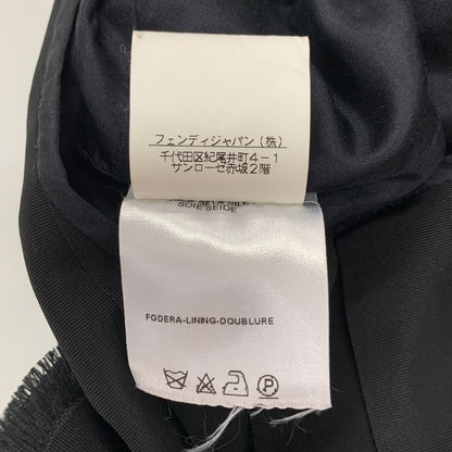 美品◆フェンディ ドレープ ドレス フォーマル シルク100% レディース サイズ40 ブラック FENDI 【AFB27】