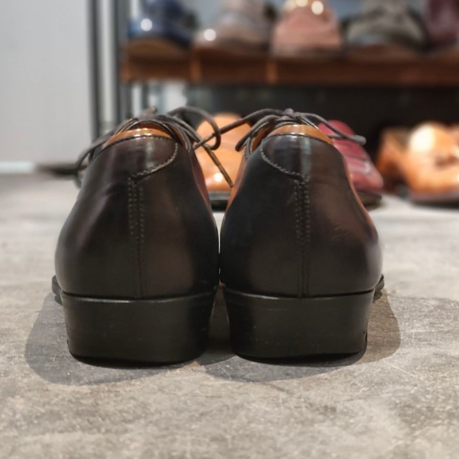ベルルッティ レザーシューズ ホールカット 1004 カーフ ブルーパティーヌ  サイズUK7.5 Berluti ビジネスシューズ 約26.0cm【LA】【中古】