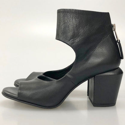 エレナ イアチ レザーサンダル ブラック バックジップ レディース サイズ36 ELENA IACHI 約22.5cm【AFC41】