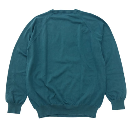 Like new◆CRUCIANI Knit Crew Neck Cotton Men's Size 58 Green CRUCIANI [AFB27] 