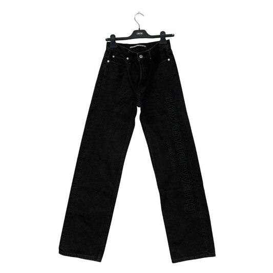 アレキサンダーワン デニムパンツ ロゴ ブラック メンズ サイズ24 alexander wang 【AFB32】