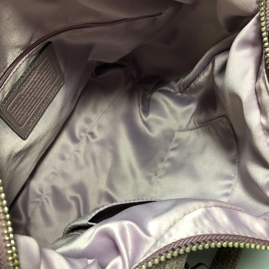 コーチ ショルダーバッグ レザー クロコダイル型押し パープル系 レディース 15384 COACH【AFE5】