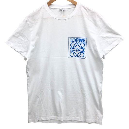 美品◆ロエベ Tシャツ アナグラム 22AW  フェイクポケット メンズ サイズS ホワイト  LOEWE 【AFB16】