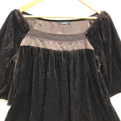 美品◆ミニョン シャツ レディース オフショル ブラウン サイズL Mignon 【AFB11】