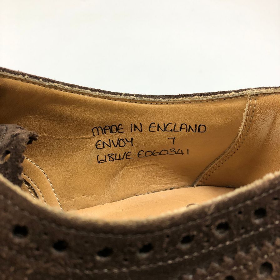 ジョセフチーニー ウイングチップ スエード ブラウン サイズUK7 JOSEPH CHEANEY 約25.5cm【AFC41-2】