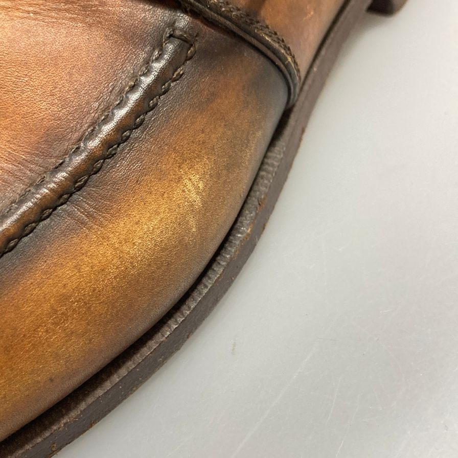 ベルルッティ レザーシューズ スクエアトゥ メンズ サイズ6相当 ブラウン系 BERLUTI ビジネスシューズ 約25.0cm【LA】【中古】