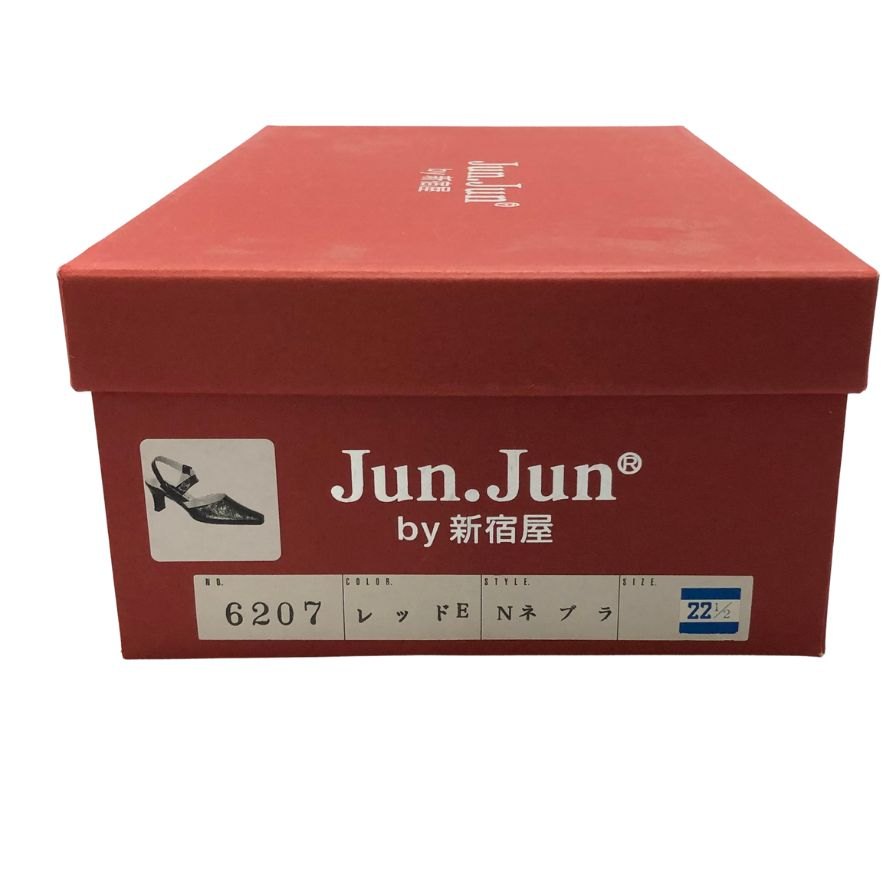 ジュンジュンバイ新宿屋 ハイヒール レザー 6207 レッド サイズ22.5cm レディース Jun.Jun by shinjukuya 約22.5cm【7-11】