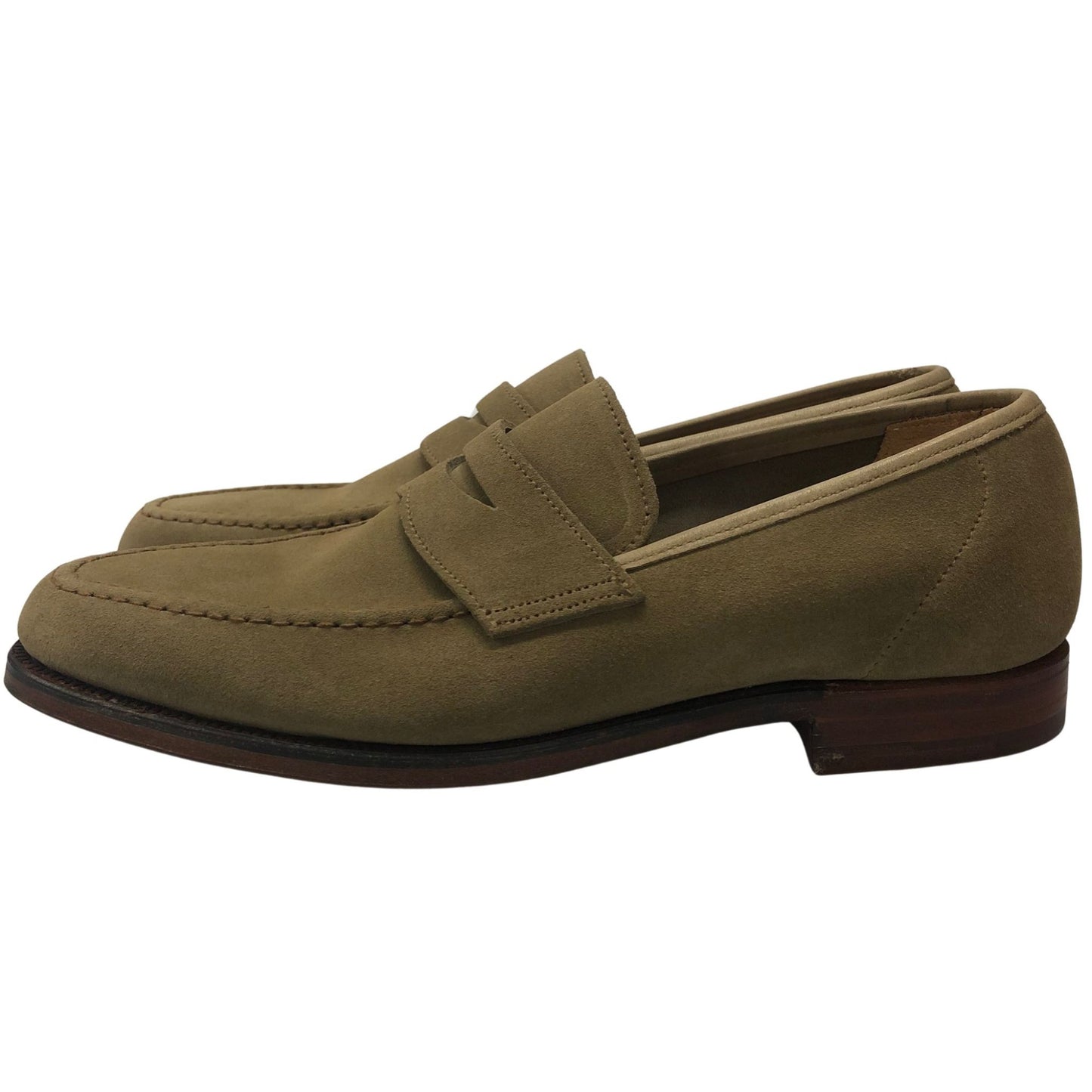 クロケット&ジョーンズ ローファー カムデン スエード サイズ5.5E ベージュ メンズ  CROCKETT&JONES CAMDEN ローファー 約24.0cm【LA】【中古】