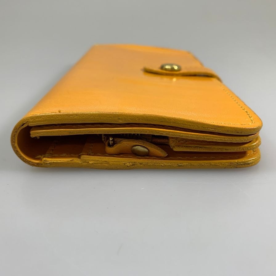 グレンロイヤル 長財布 二つ折り財布 フラップボタン コードバン オレンジ系 GLENROYAL【AFI7】
