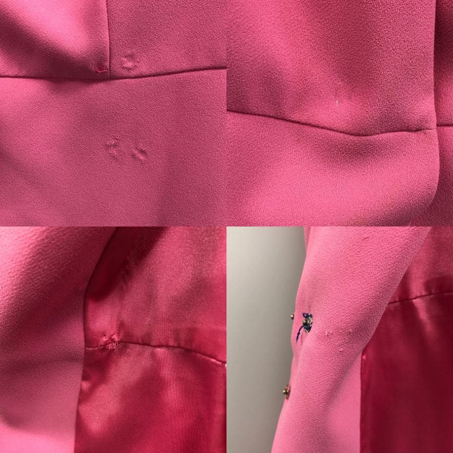 美品◆エリザベッタ フランキ ノーカラーコート ダブルブレスト ピンク サイズ40 ELISABETTA FRANCHI 【AFB14】
